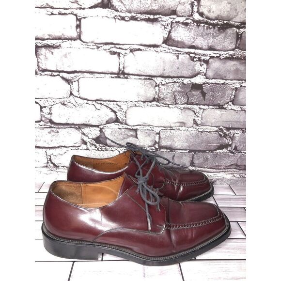 Cole Haan Burgundy Leather Square Toe Oxfords Dress Shoes Men’s Sz 11M US/45EU - Picture 1 of 16